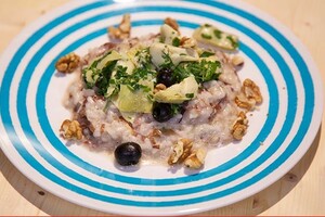 Risotto met gorgonzola en radicchio