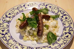 Risotto met venkel en merguezworstjes