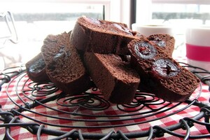 Chocolate and cherry biscotti