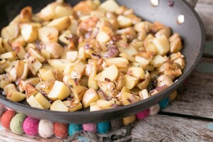 Zilte gebakken aardappels