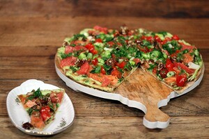 Ajouads pittige zalmpizza