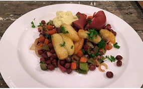 Kapucijners met spek en appel