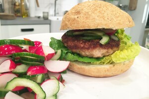 Aziatische kipburger