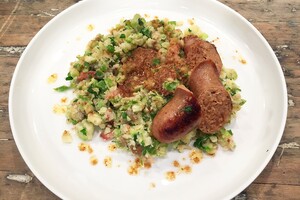 Stamppot spruitjes met verse worst