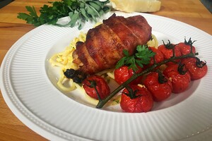 Saltimbocca spaghetti carbonara