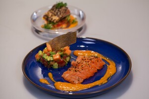 Zalm furikake en warme zalm met specerijen