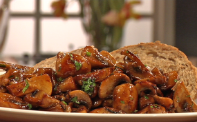 Gebakken knoflookchampignons