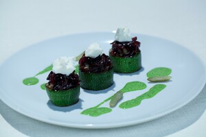 Courgette en aubergine fusion
