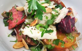 Driebonensalade met kip