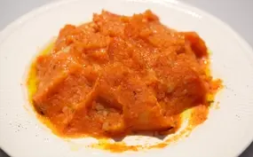 Geroosterde paprika-aardappelpuree