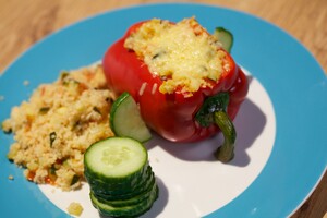 Gevulde paprika-olifanten