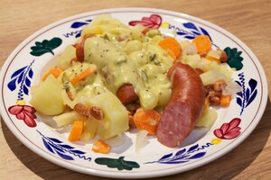 Utrechtse vijfschaft met mosterdsaus