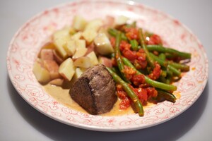 Kogelbiefstuk met ras el hanoutsaus