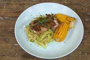 Gegrilde maïs met citroenkip