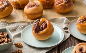 Pecan-koffiebroodjes