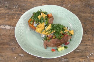 gepofte zoete aardappel