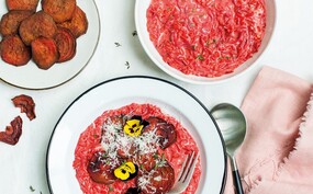 Roze risotto