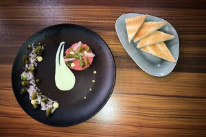 Steak tartare: diamanthaas met peterseliecrème