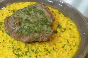 Ossobuco alla Milanese met gremolata en saffraanrisotto