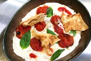 Crema di burrata met tomaatjes