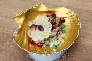 Gebakken coquille met kokos en limoen