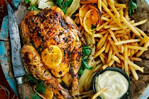 Franse Kip met venkel, sinaasappel & ricard