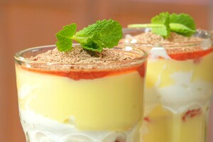 Vlaflip met aardbeien en chocolade