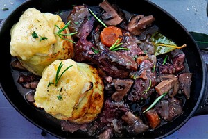 Boeuf bourguignon met gratin