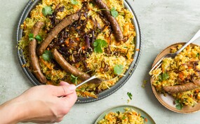 Lemon tabouleh met merguez
