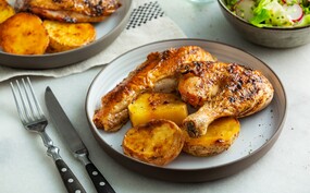 Pittige gevlinderde kip