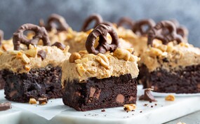 Brownies met pindakaas