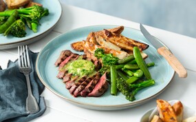 Steak met zelfgemaakte kruidenboter