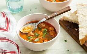 Tomatensoep met gehaktballen