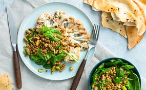  Bloemkoolsteak met salade