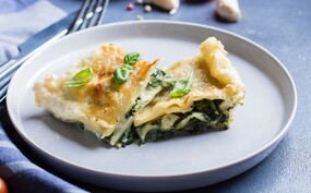 Lasagne met spinazie en kaas