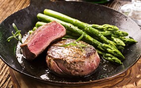 Biefstuk bakken in olijfolie