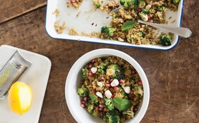 Freekehsalade met munt en macadamia’s