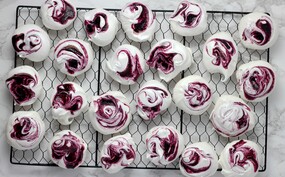 glimmende meringue azijn