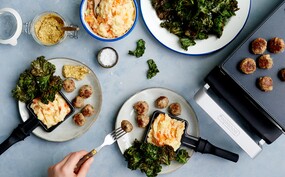 Hollandse gehaktballen met boerenkoolchips 