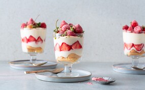 Tiramisu met aardbeien