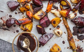 Ovenplaat met pompoen