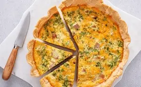 Quiche met spek en prei