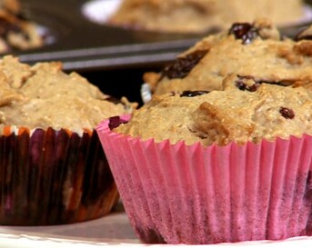 Blauwe bessen-speltcupcakes