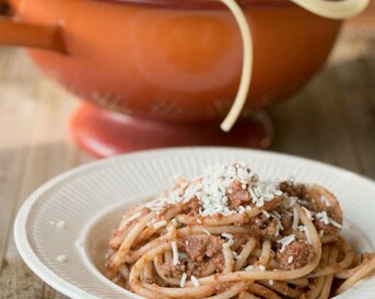 Pasta met een waanzinnige saus van lam