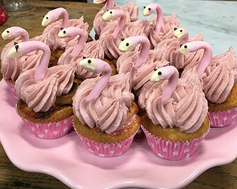 Flamingo-cupcakes