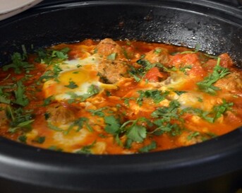 Shakshuka (Gehakt en ei in tomatensaus)