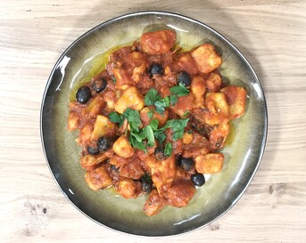 Gnocchi met octopus