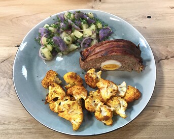 Meatloaf met ei en bacon