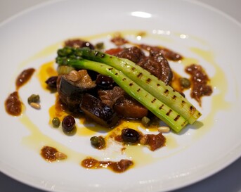 Rundvlees à la caponata Siciliana