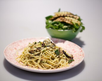 Spaghetti met walnotenpesto
